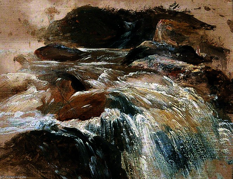 A Waterfall — Уильям Джеймс Мюллер
