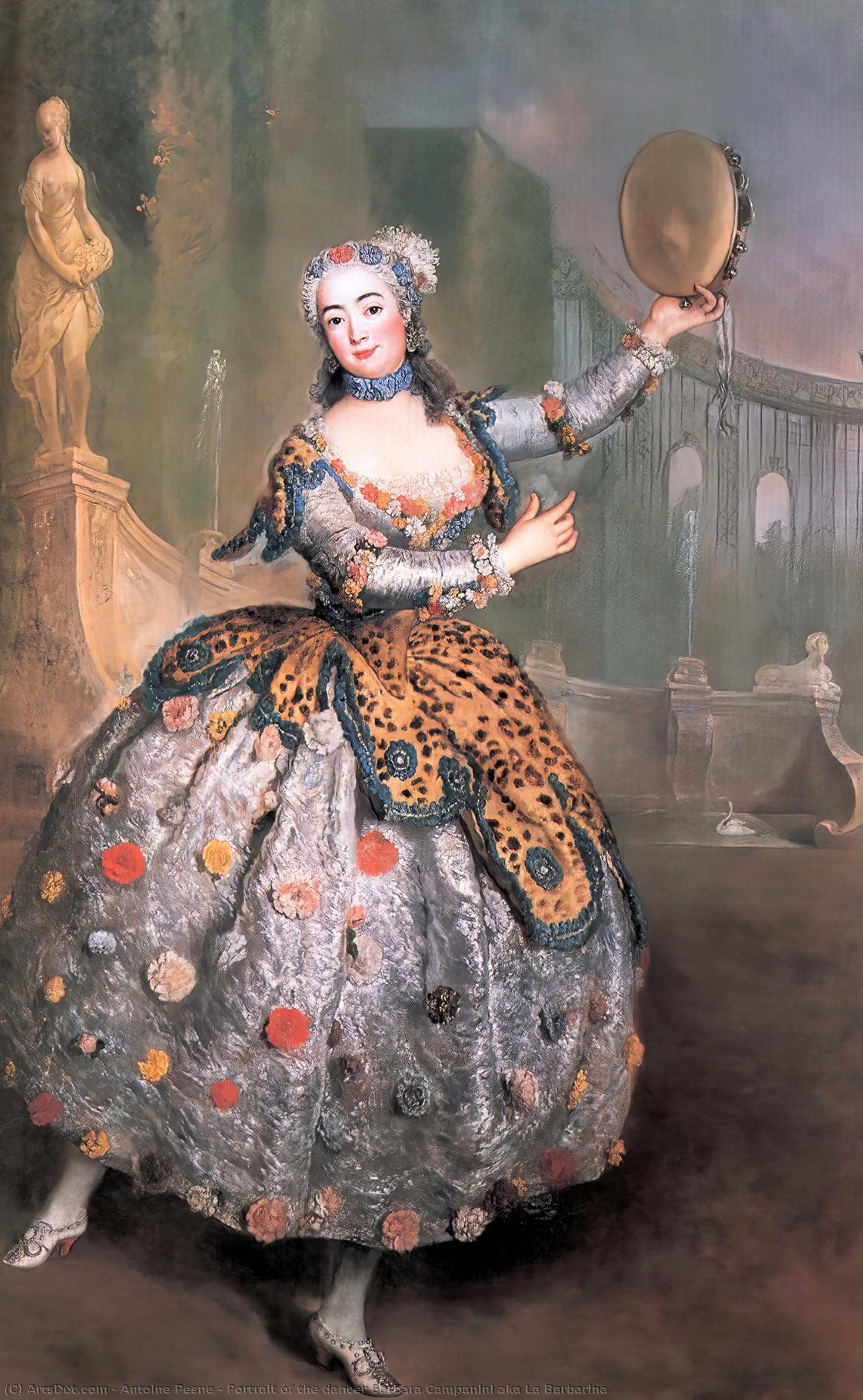 Portrait Of The Dancer Barbara Campanini Aka La Barbarina — Antoine Pesne