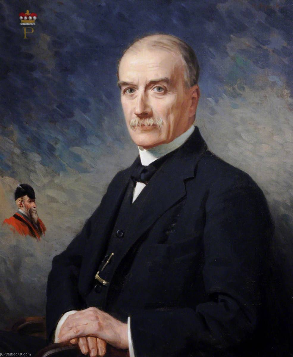 Lord Portsea (1860–1948), With An Inset Portrait Of His Father And Ducal Crown — Moussa Ayoub