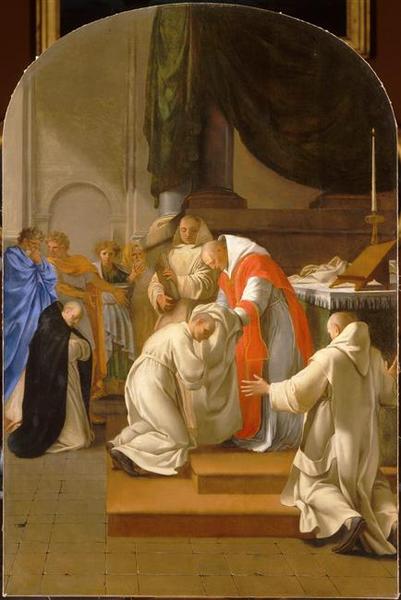 Saint Bruno Donne L'habit A Plusieurs Personnes — Eustache Le Sueur (lesueur)