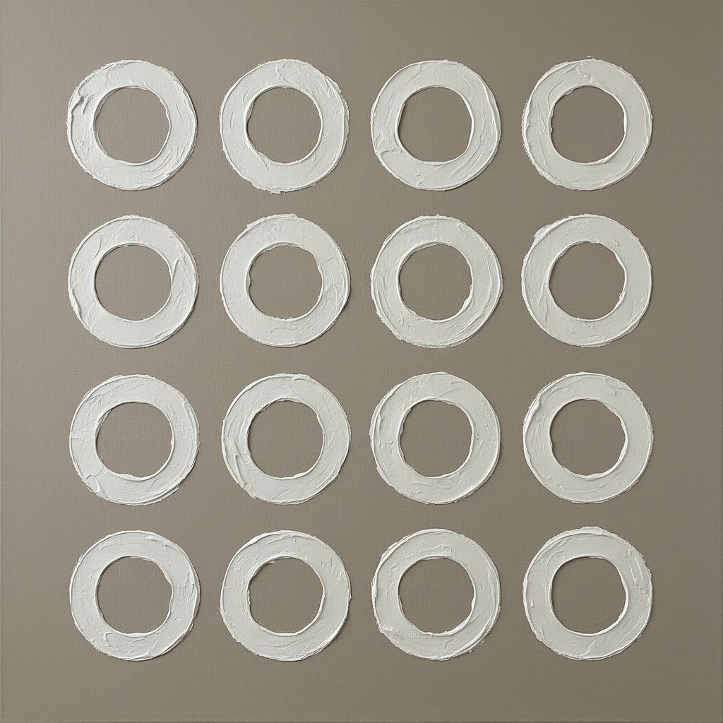 Rhythmic Echoes In Sculptural White: A Meditative Study Of Tactile Geometric Harmony — David Moreau