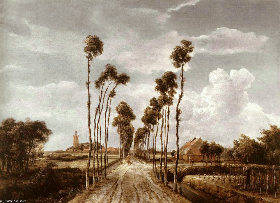 Meyndert The Alley At Middelharnis — Meindert Hobbema