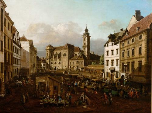 Die Freyung In Wien, Ansicht Von Südosten — Bernardo Bellotto
