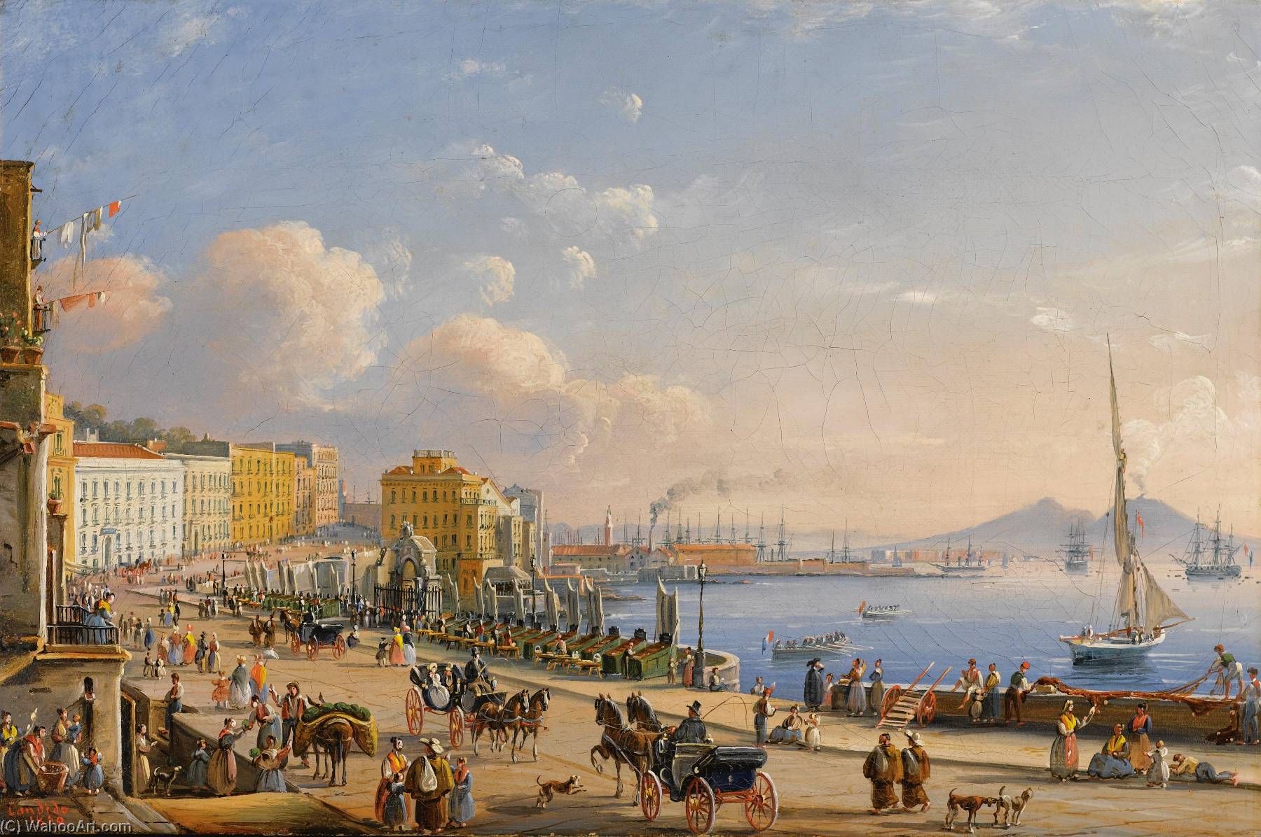 Veduta Di Napoli Da Santa Lucia — Salvatore Candido