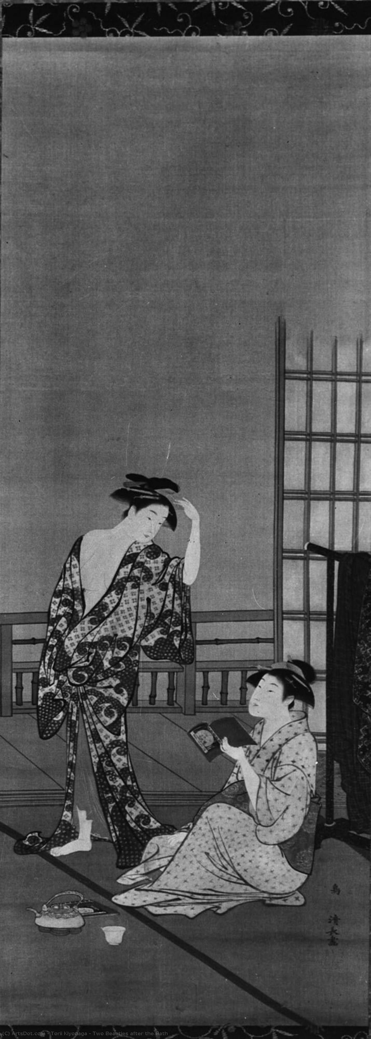 Two Beauties After The Bath — Torii Kiyonaga