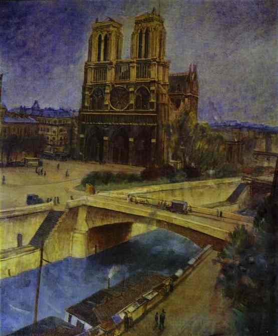 Paris. Notre-dame — Kuzma Petrov-vodkin