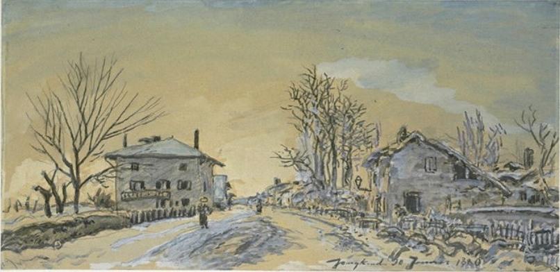 In Chuzeau, In The Snow — Johan Barthold Jongkind
