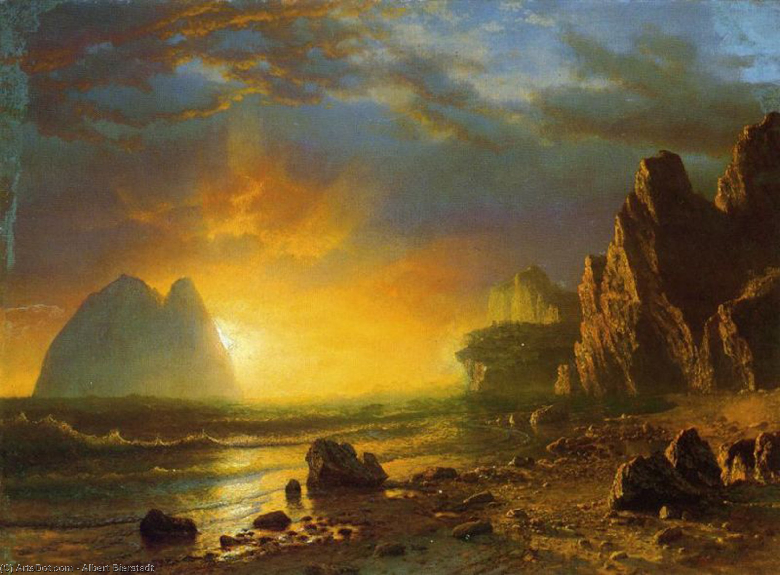 Sunset On The Coast — Альберт Биерштадт