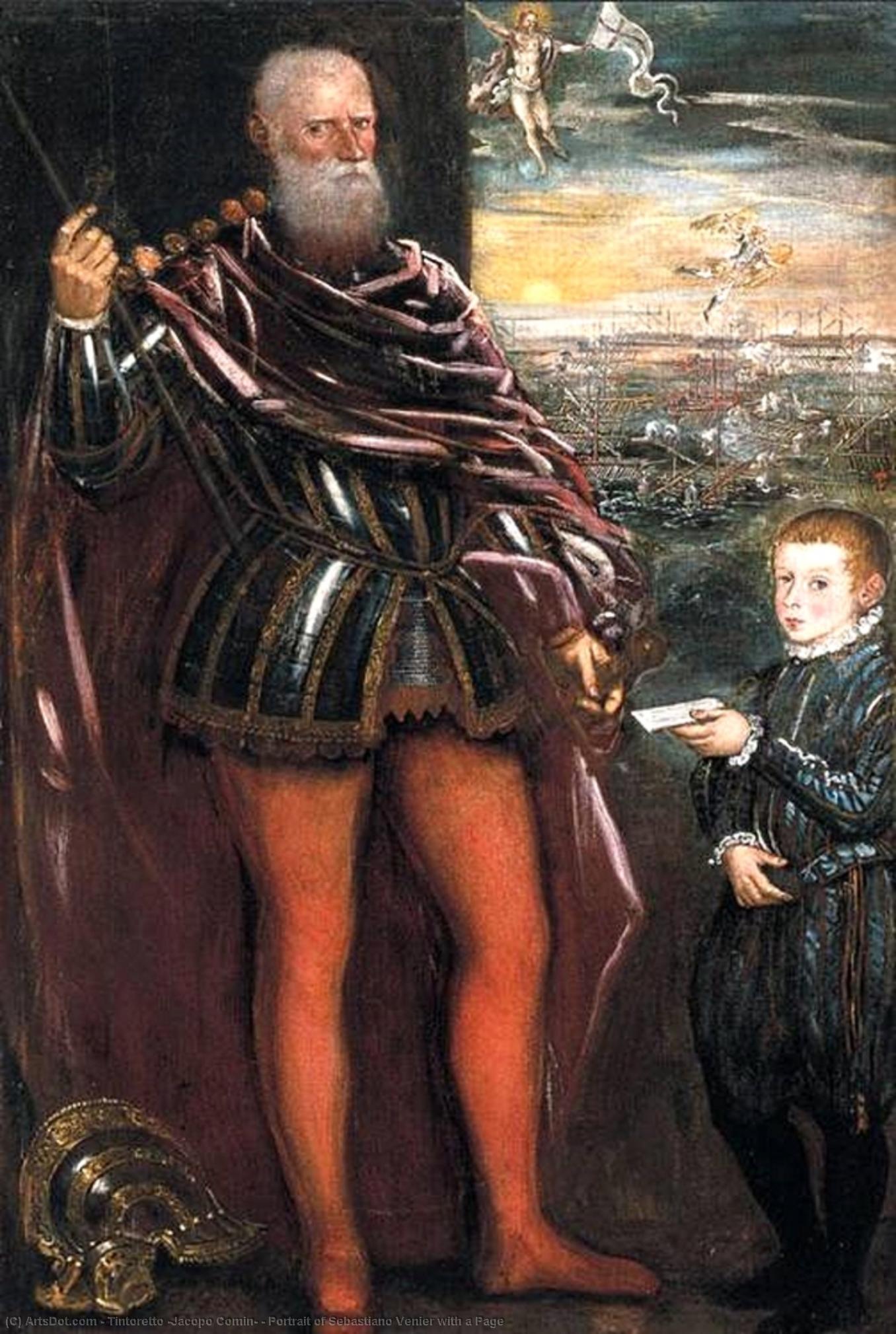 Portrait Of Sebastiano Venier With A Page — Jacopo Tintoretto