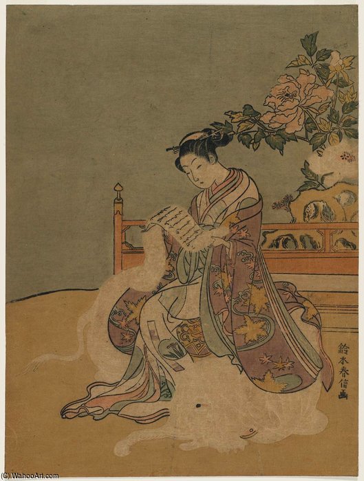 Young Woman As The Bodhisattva Fugen — Suzuki Harunobu
