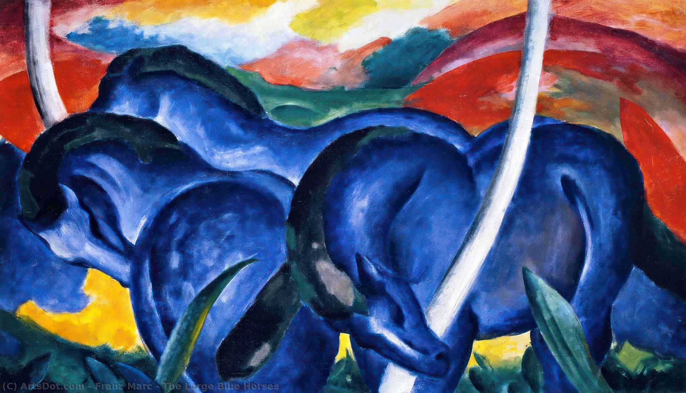 Die Großen Blauen Pferde — Franz Marc