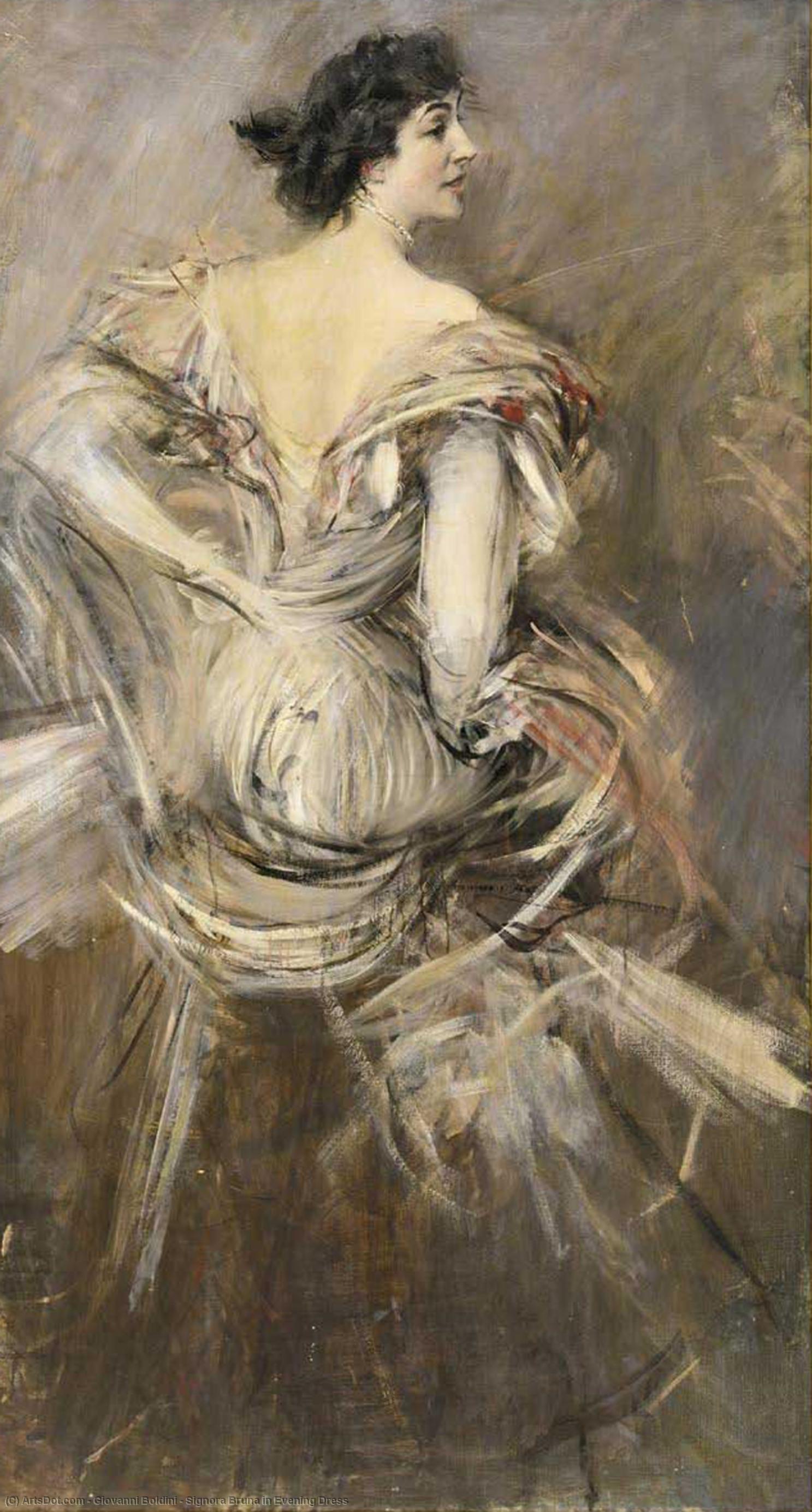 Signora Bruna In Evening Dress — Giovanni Boldini