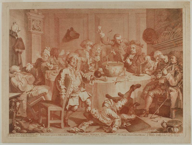 A Midnight Modern Conversation — Вилијам Хогарш