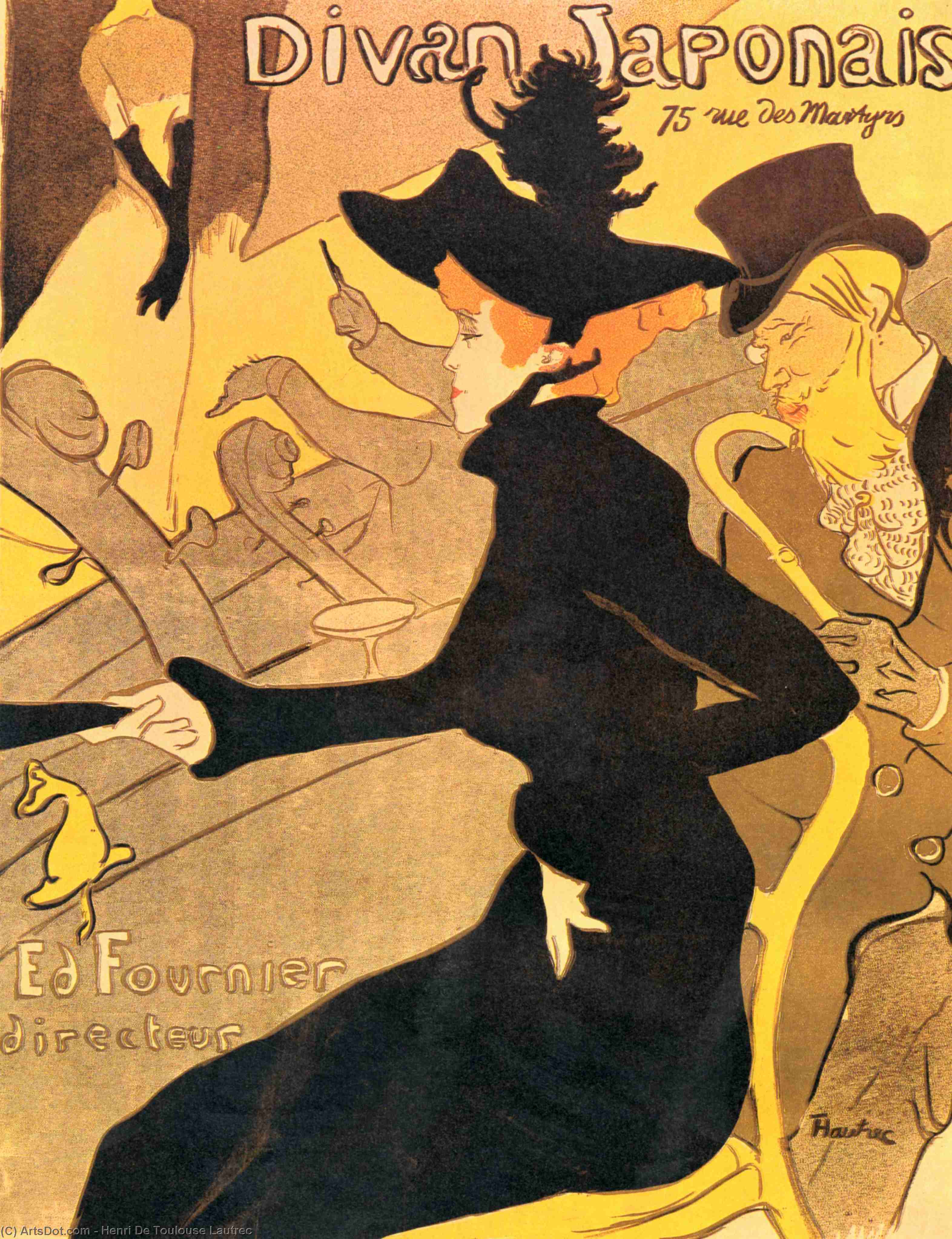 Divan Japonais — Comte Henri Marie Raymond De Toulouse-lautrec-monfa