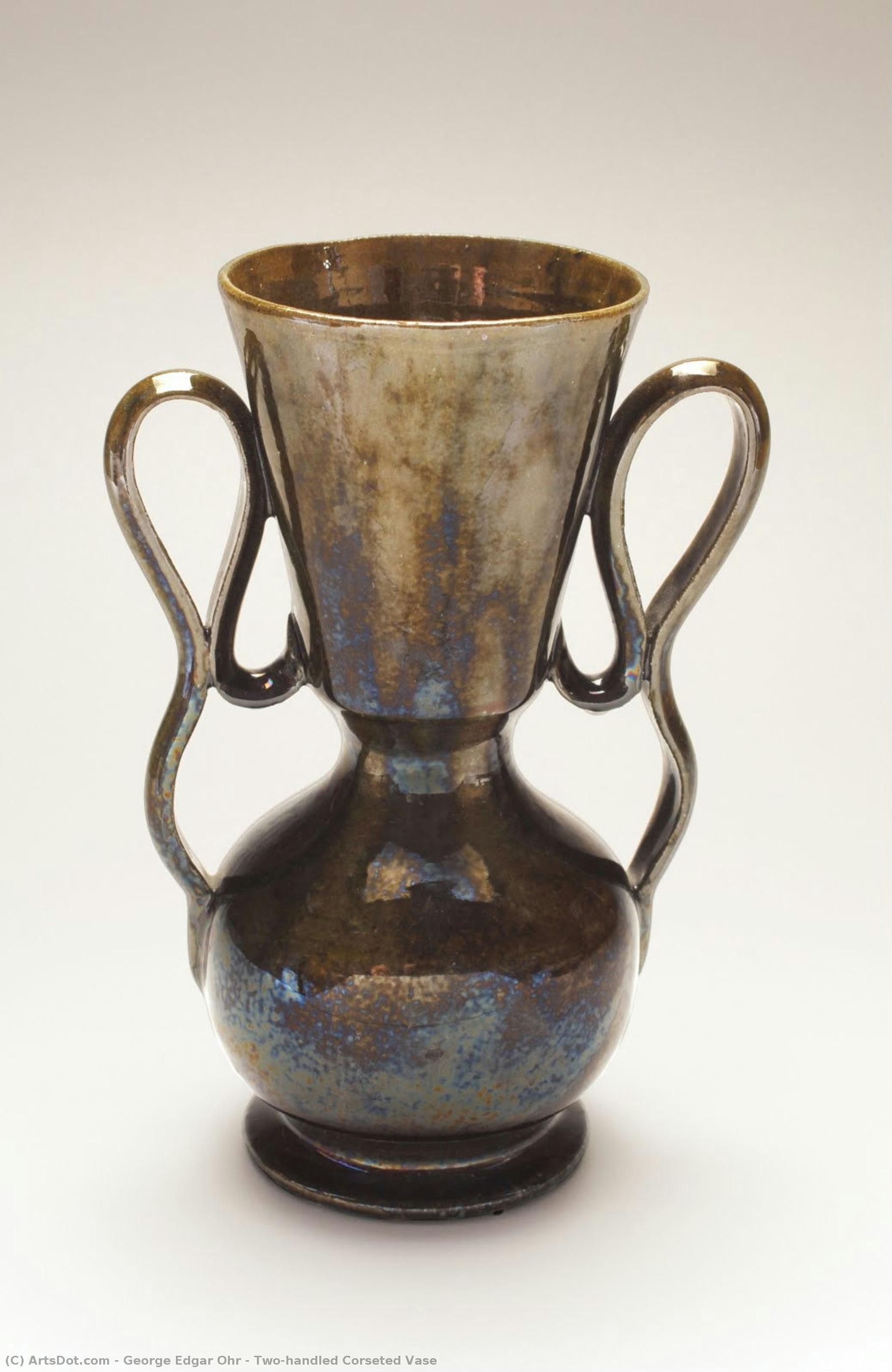 Two-handled Corseted Vase — Džordž Edgar Ohr