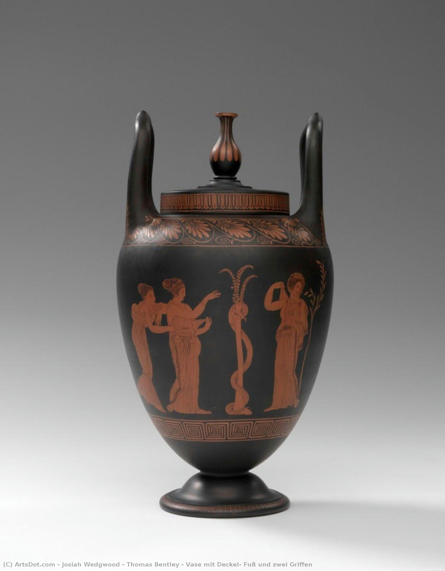 Vase Mit Deckel, Fuß Und Zwei Griffen — Josiah Wedgwood & Thomas Bentley