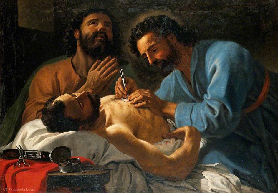 Saint Cosmas And Saint Damian Dressing A Chest Wound — Antoine De Favray