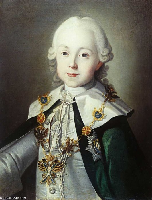 Portrait Of Paul Of Russia Dressed As Chevalier Of The Order Of St. Andrew — Carl Ludwig Johann Christineck