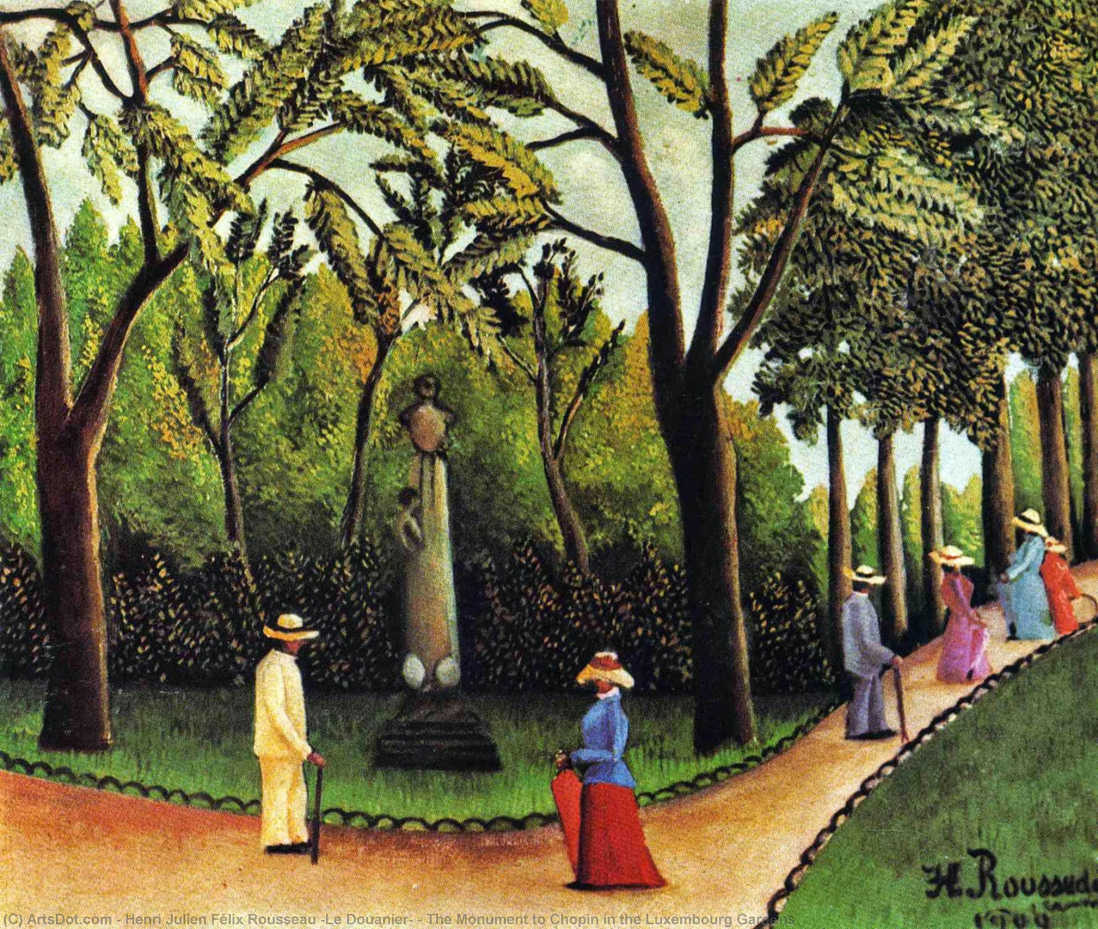 The Monument To Chopin In The Luxembourg Gardens — Henri Julien Félix Rousseau (le Douanier)