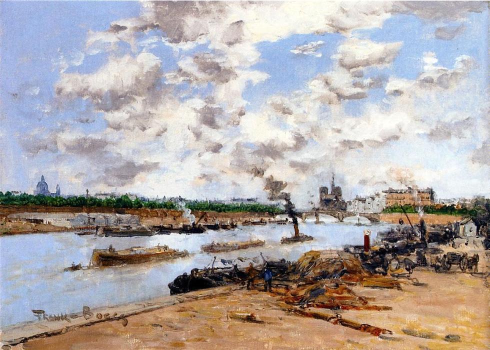 The Seine, Quay Henri Iv, Paris — Frank Myers Boggs
