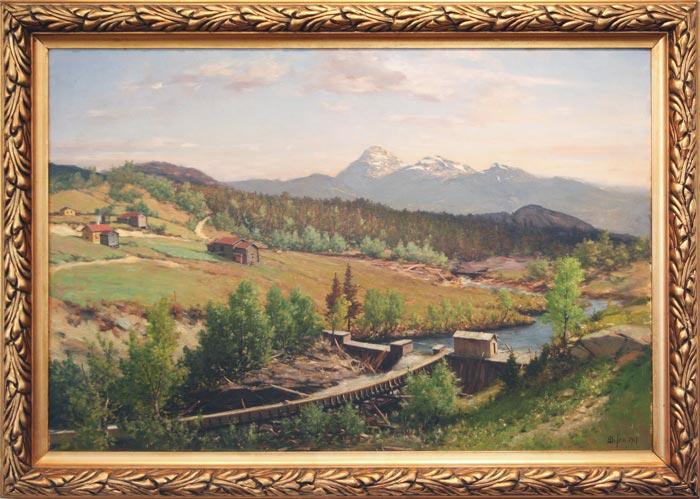 Fjellgård Med Tømmerdrift — Andreas Edvard Disen