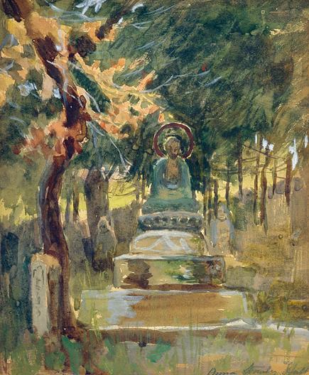 Budda, Nikko, Japan, (painting) — Anna Huntington Stanley