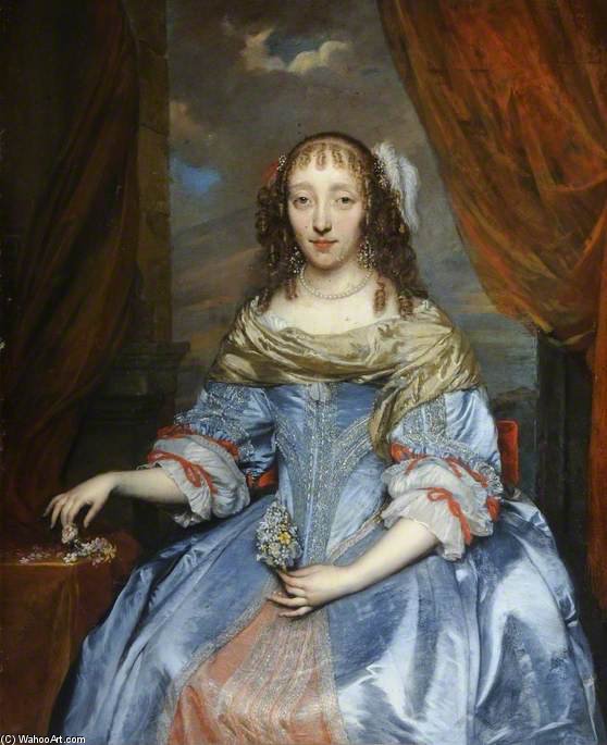 Portrait Of A Lady In A Blue Satin Dress — Gonzales Coques
