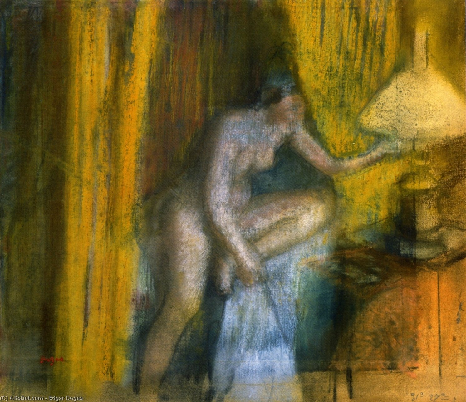 Bedtime (woman Extinguishing Her Lamp) — Хилари Жермен Едгар Дегас