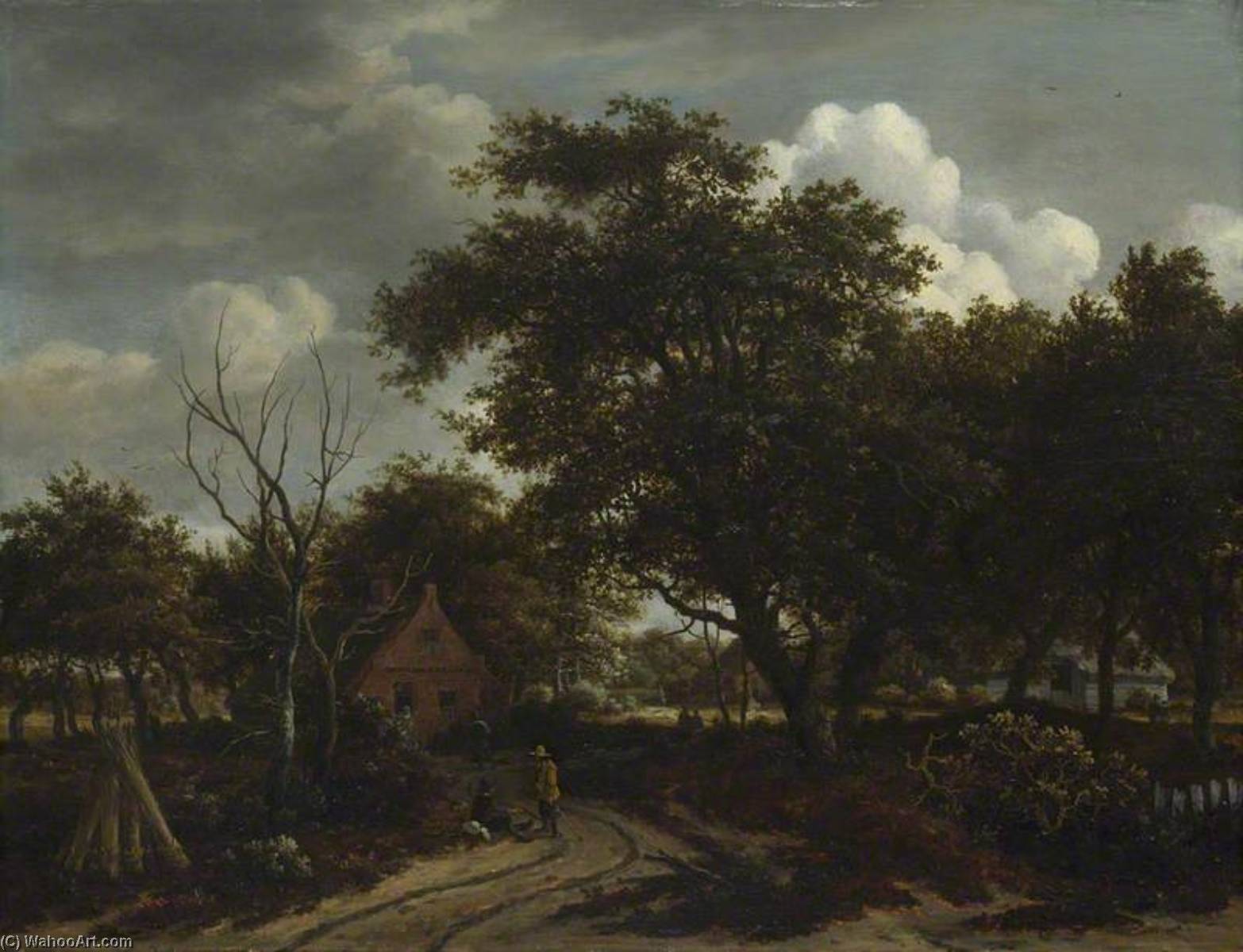 Cottages In A Wood — Meindert Hobbema