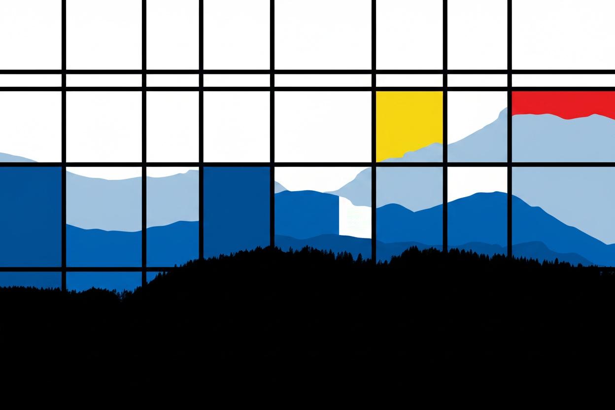 Deconstructed Blue: Fragmented Alpine Planes — Sébastien Garnier