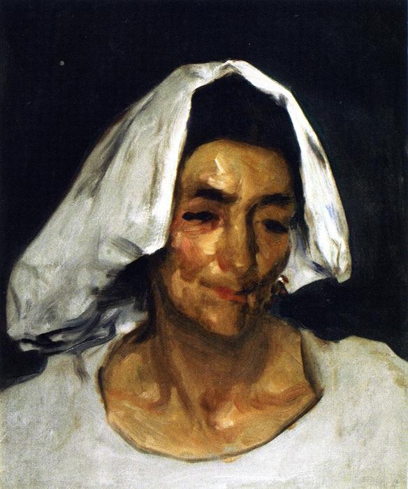 Head Of An Italian Woman — John Singer Sargent