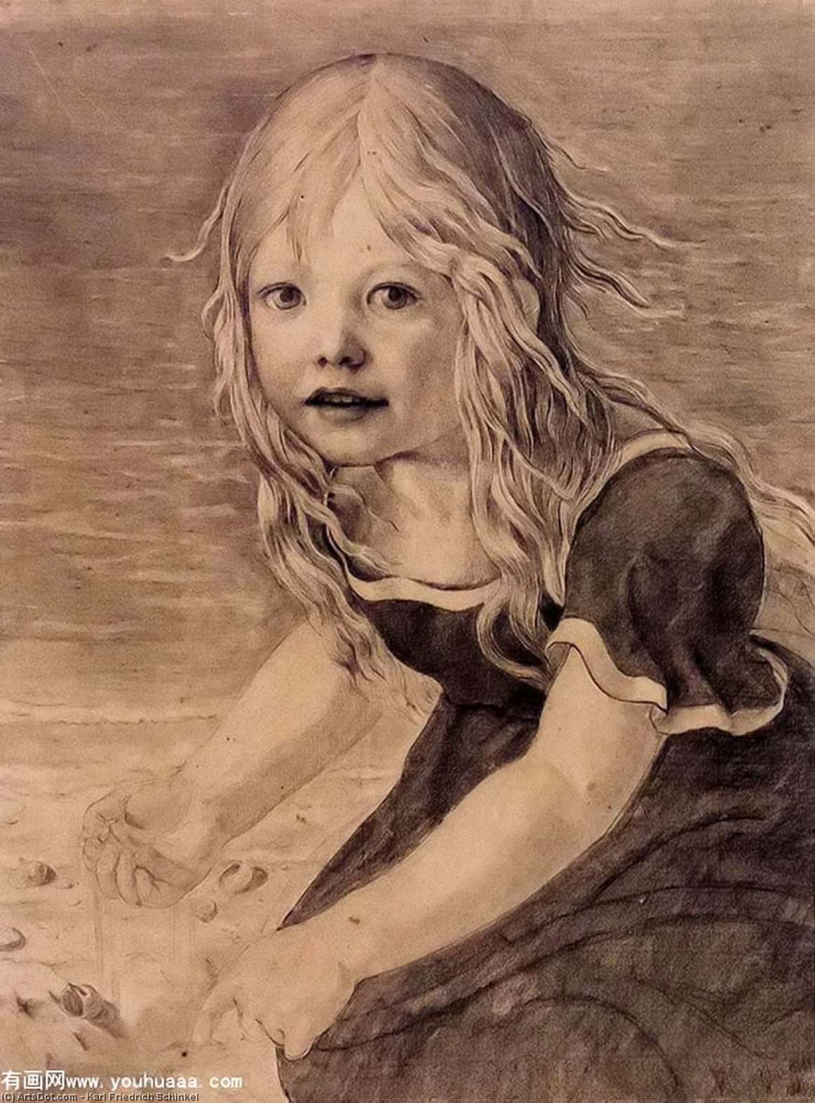 Portrait Of The Artist's Daughter, Marie — Karl Friedrich Schinkel
