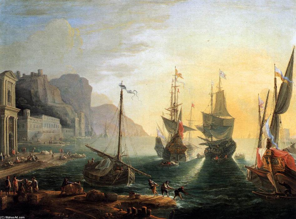 View Of A Southern Port — Adrien Manglard