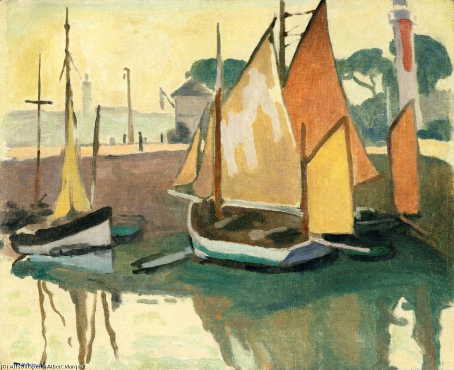 The Port Of La Rochelle, Low Tide — アルベール・マルケ