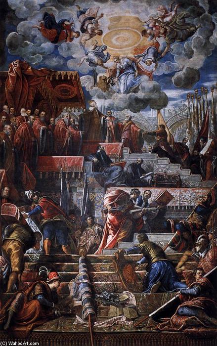 Doge Nicolò Da Ponte Receiving A Laurel Crown From Venice — Jacopo Tintoretto