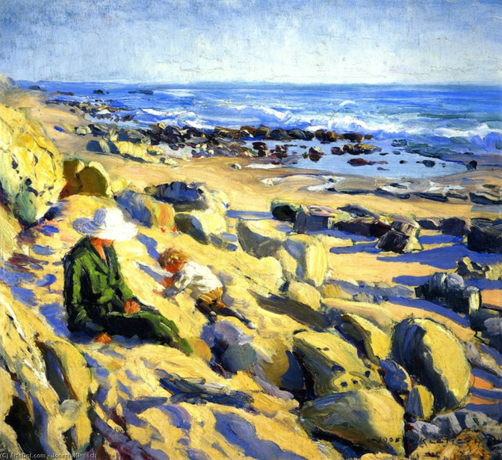 Rocky Cliffs, Laguna (also Known As Edna And Eugene) — Joseph Kleitsch