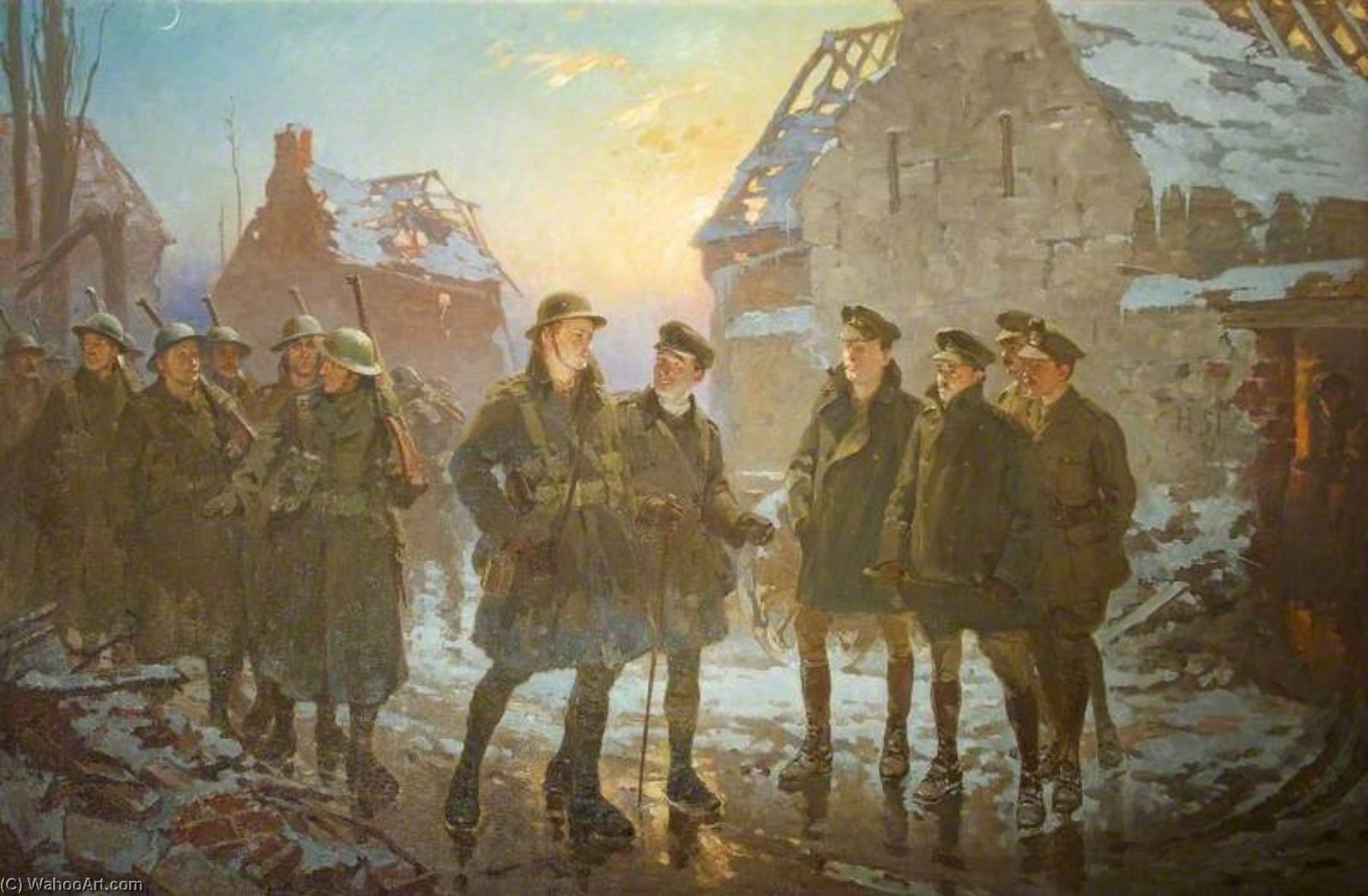 A Relieved Platoon Of 1 5th Battalion, Gloucestershire Regiment, At Hébuterne, France, C.1916 — Fred Roe