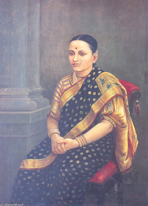 Portrait Of Woman — Raja Ravi Varma