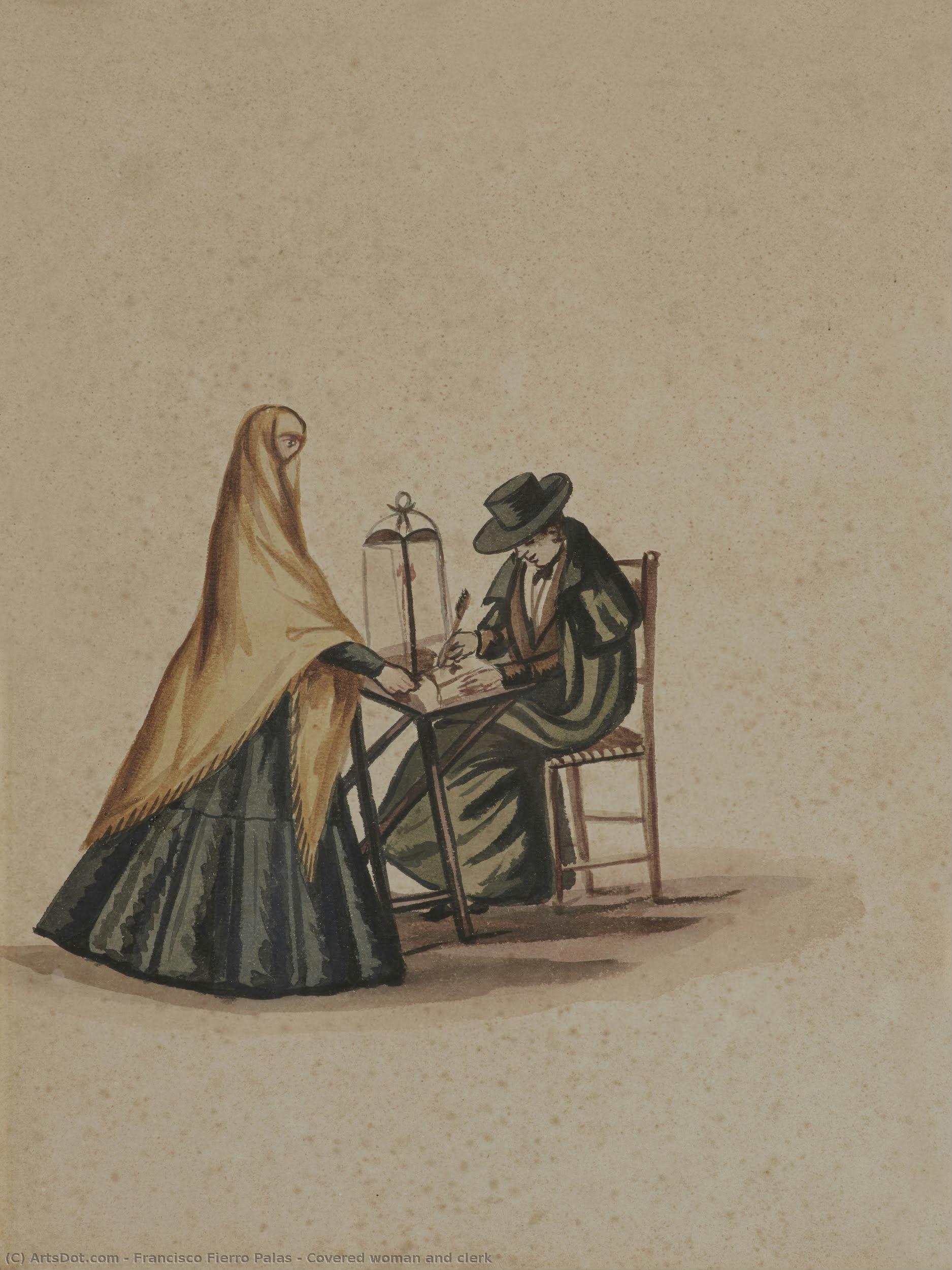 Covered Woman And Clerk — Francisco Fierro Palas