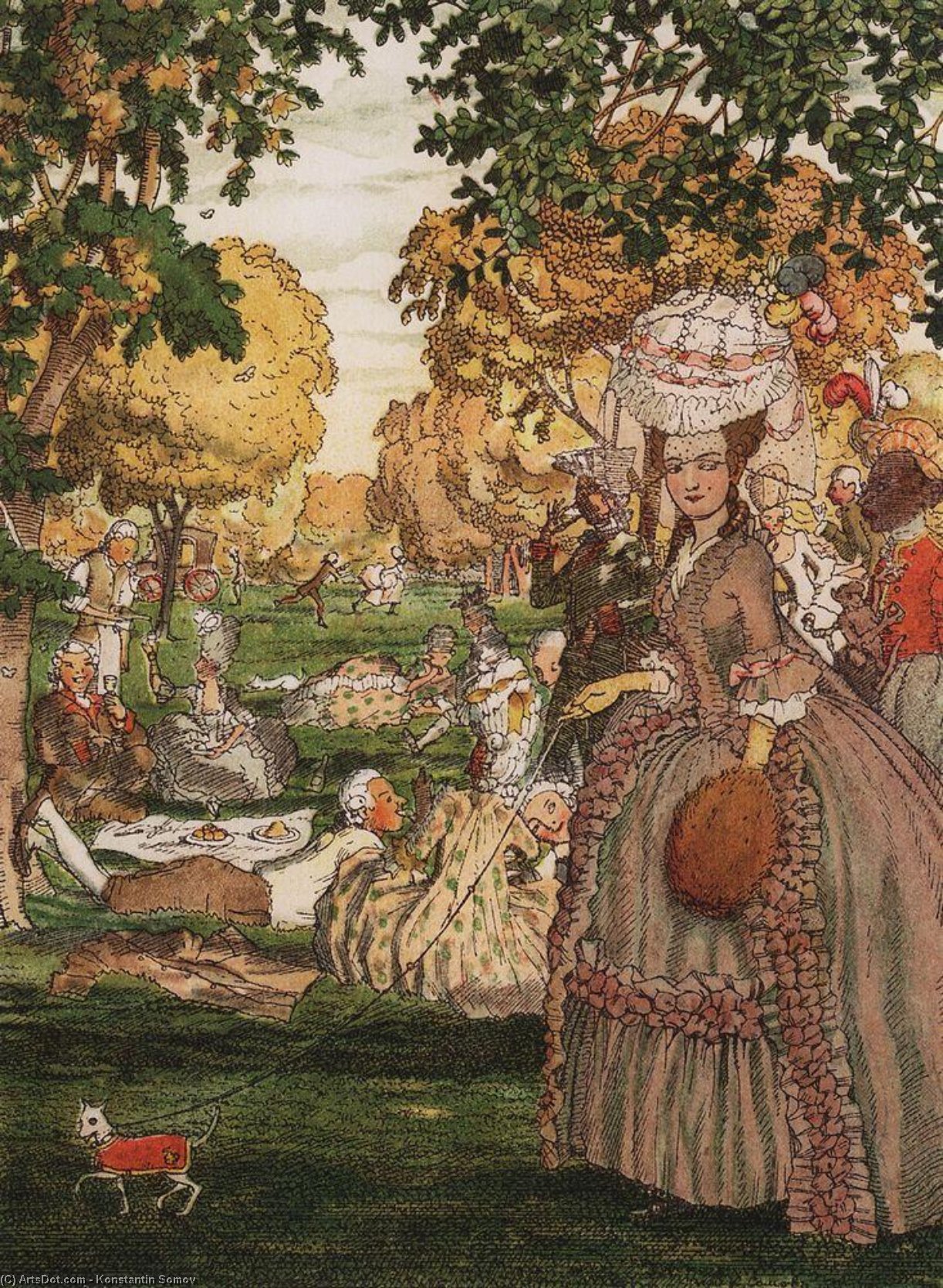 Book Of The Marquise. Illustration 6 — Konstantin Andreevic Somov