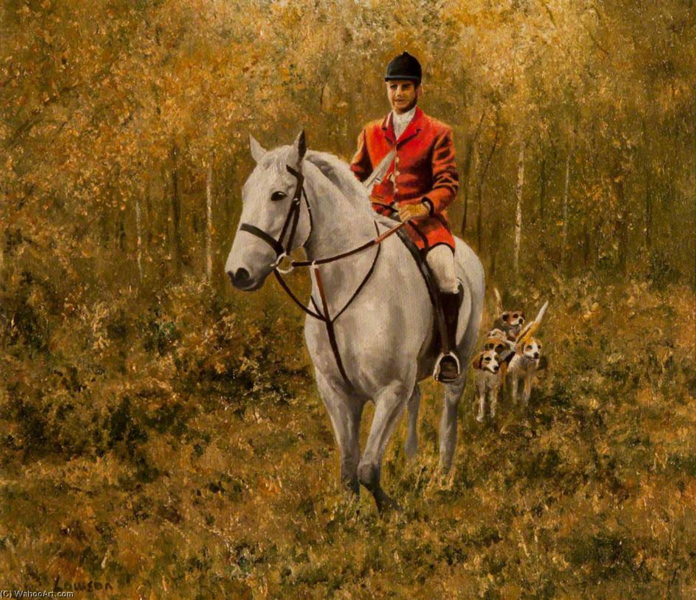 Huntsman On A White Horse — John Andrew Lawson