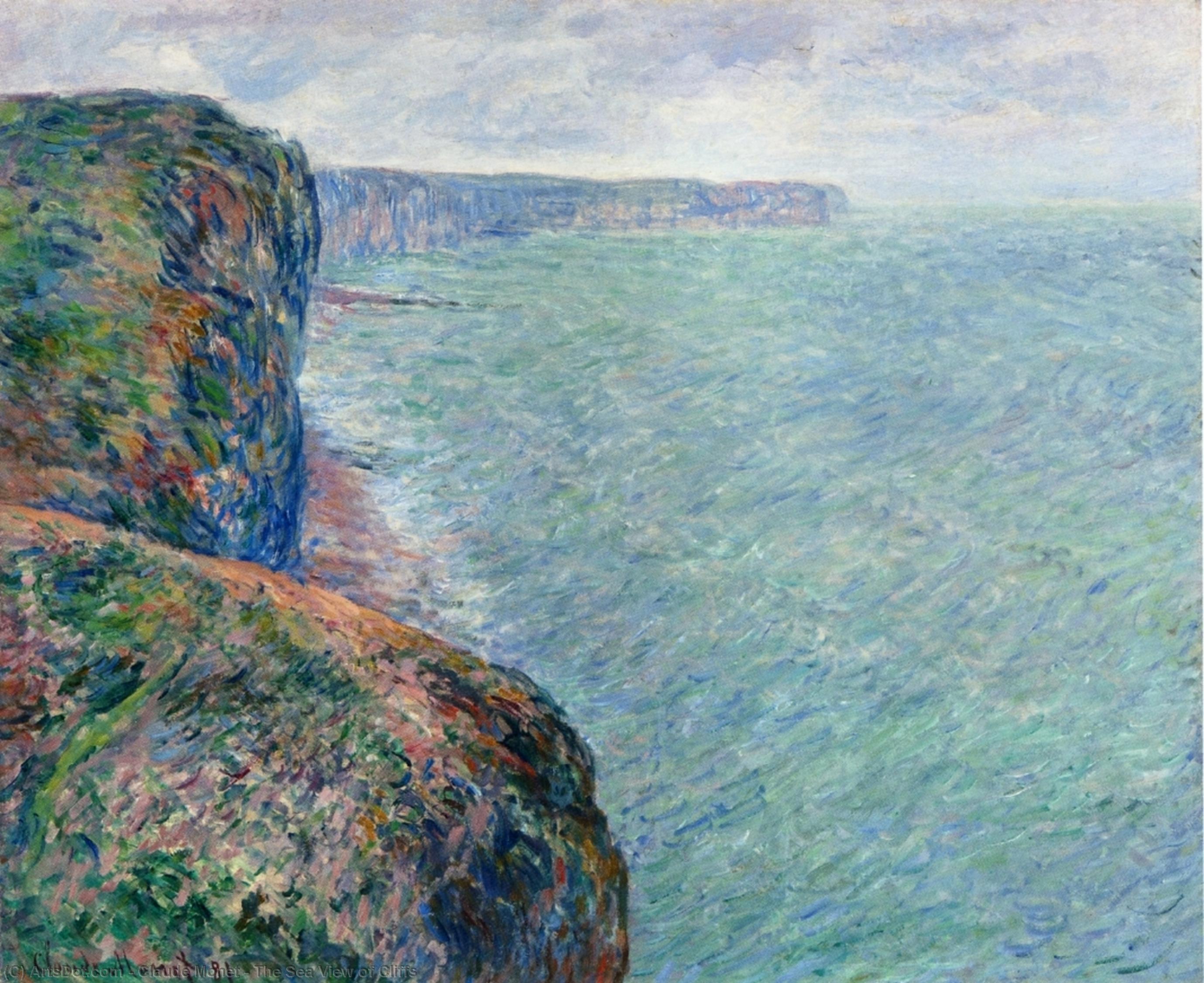 The Sea View Of Cliffs — Claude Monet