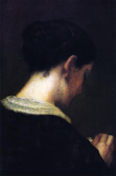 The Lost Profile - Portrait Of The Artist's Wife — William Morris Hunt