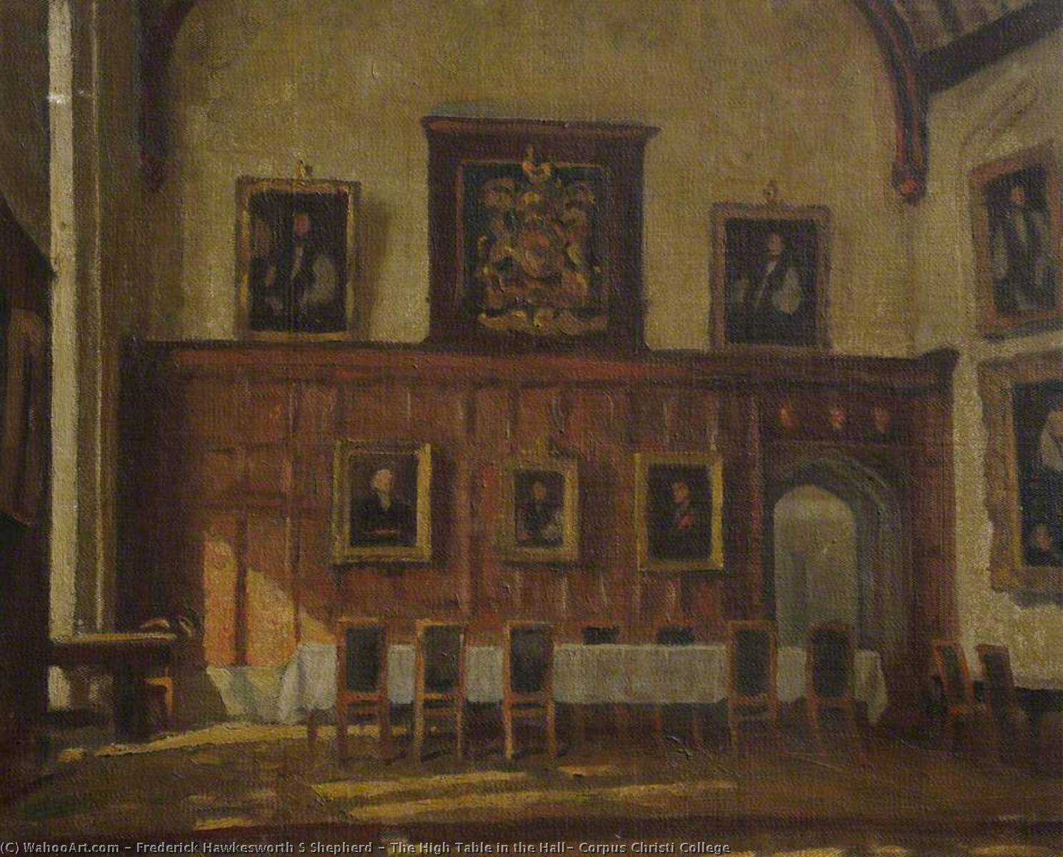 The High Table In The Hall, Corpus Christi College — Frederick Hawkesworth S Shepherd