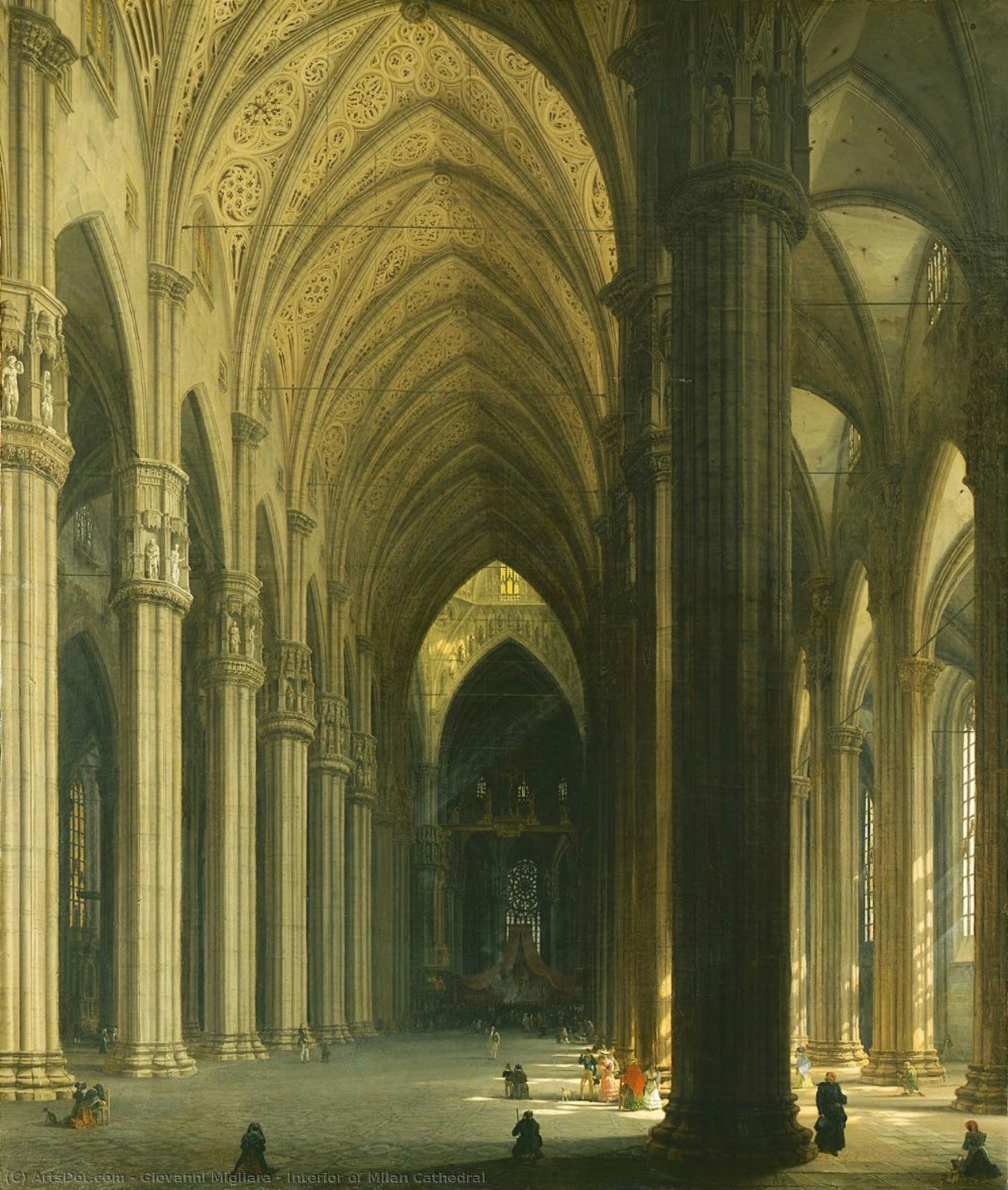 Interior De La Catedral De Milán — Giovanni Migliara