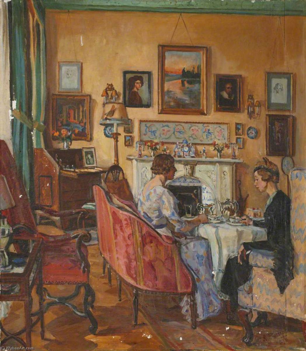 Ladies Taking Tea — Marie Louise Roosevelt Pierrepont