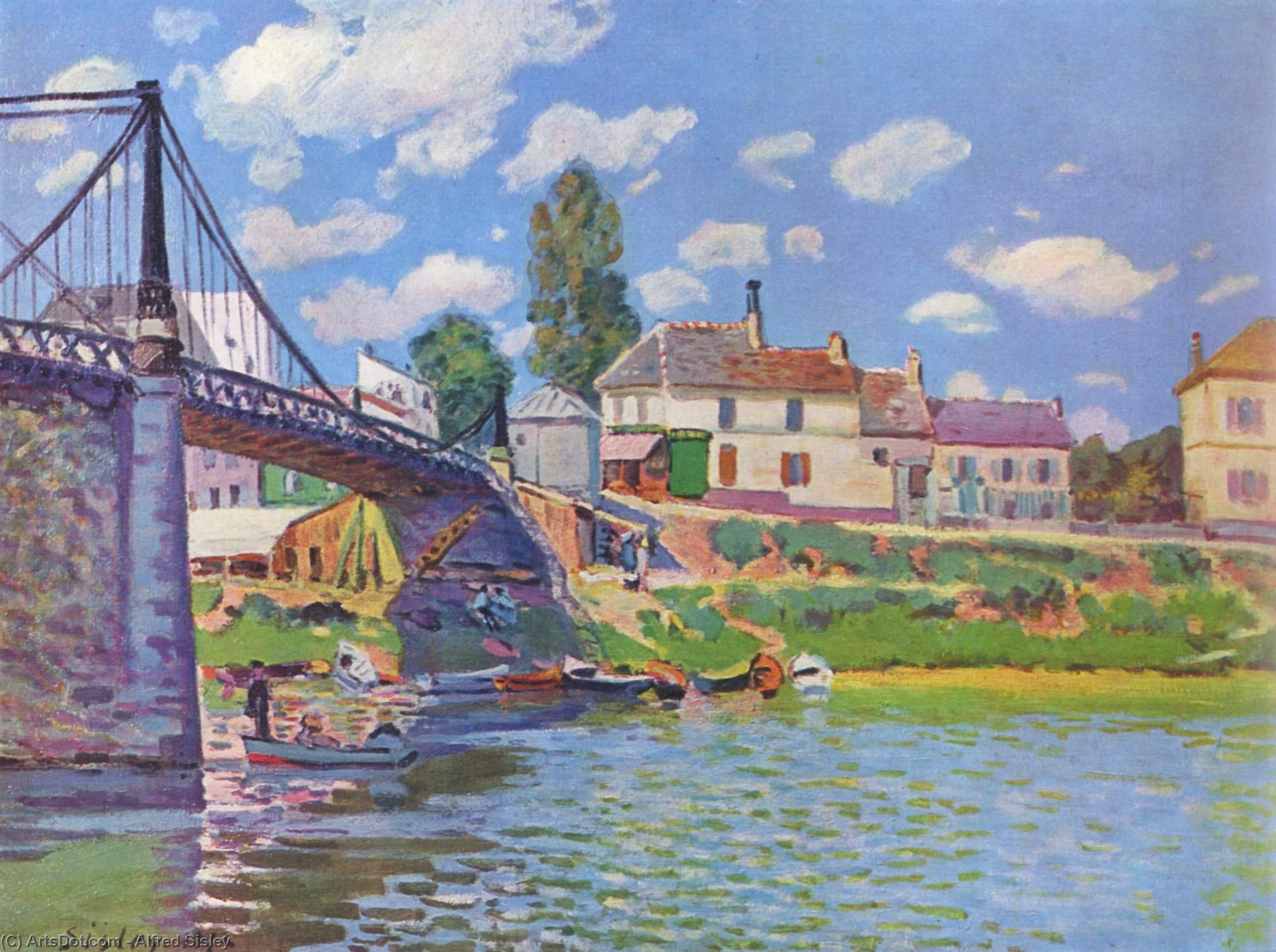 Bridge At Villeneuve La Garenne — Alfred Sisley