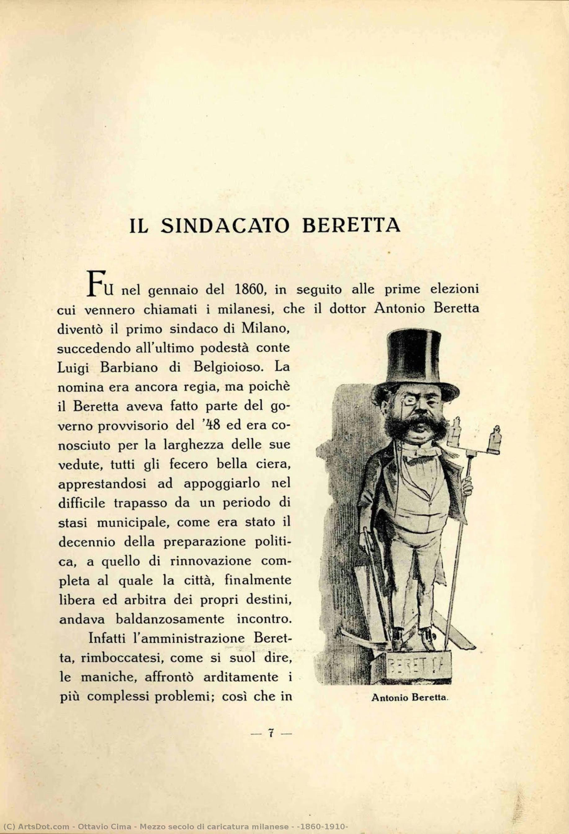 Mezzo Secolo Di Caricatura Milanese : (1860-1910) — Ottavio Cima