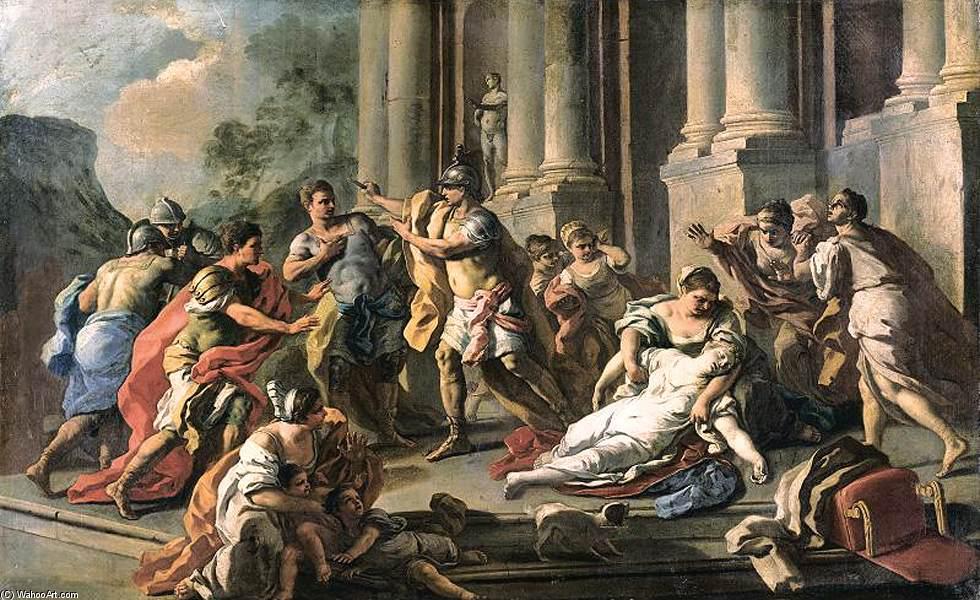 Horatius Slaying His Sister After The Defeat Of The Curiatii — Francesco De Mura