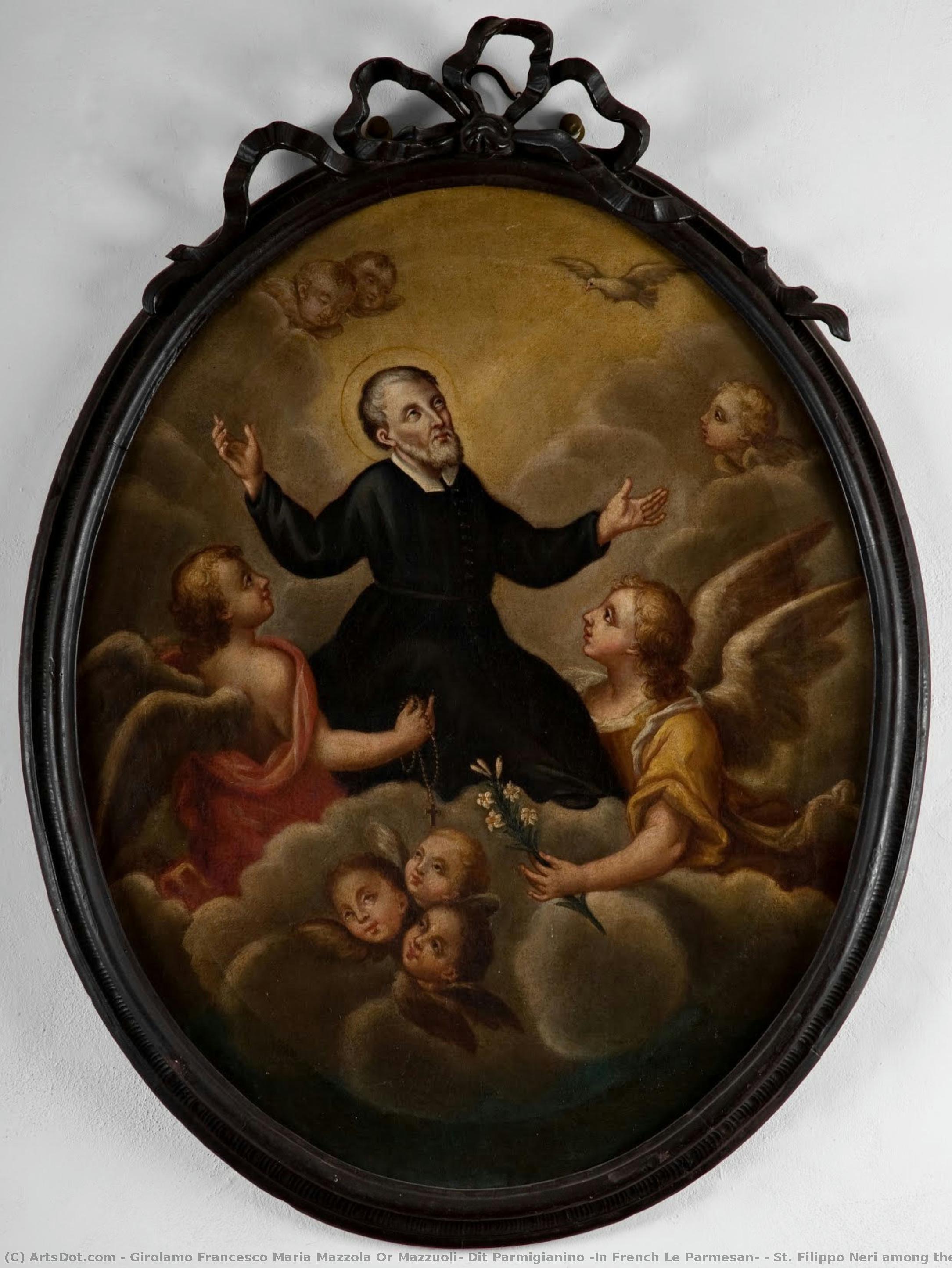 St. Filippo Neri Among The Angels — Girolamo Francesco Maria Mazzola Or Mazzuoli, Dit Parmigianino (in French Le Parmesan)